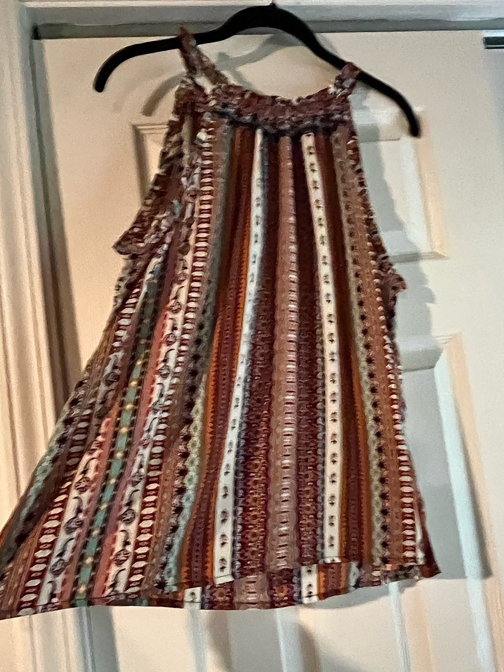 Retro Multicolor Boho Striped Tank Top